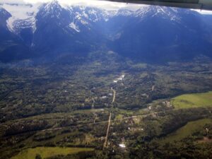 Aerial of Smithers---BC-and-the-Hudson-Bay-Mountain