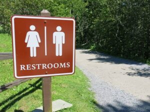 Male Female National Park Public Restroom Bathroom Marker Sign Post-cm