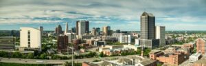 Downtown Columbus, Ohio - Aerial-cm