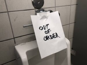 Out of order toilet -1-cm